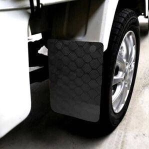 軽トラック用 【リアルカーボン/ハニカム織り】汎用マッドガード