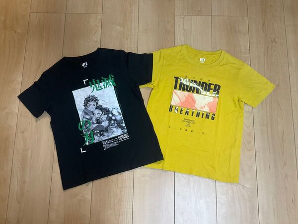 鬼滅の刃Tシャツ 130cm 2枚セット ユニクロ Tシャツ 半袖 キッズ 子ども