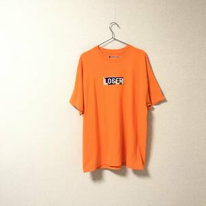 ★DankeSchon ダンケシェーン★Champion チャンピオン LOSER UNDERDOG オーバーサイズ Tシャツ オレンジ size XL