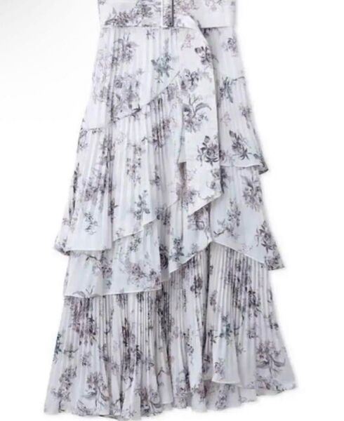 SNIDEL Sustainableプリントプリーツティアードスカート