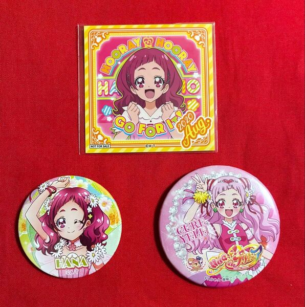 プリキュア 非売品ステッカー 缶バッジ キュアエール プリティストア 15周年記念感謝祭 会場限定グッズ HuGっとプリキュア