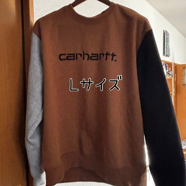 【Carhartt】マルチカラーコットンスウェットトレーナー L 刺繍ロゴ カーハート