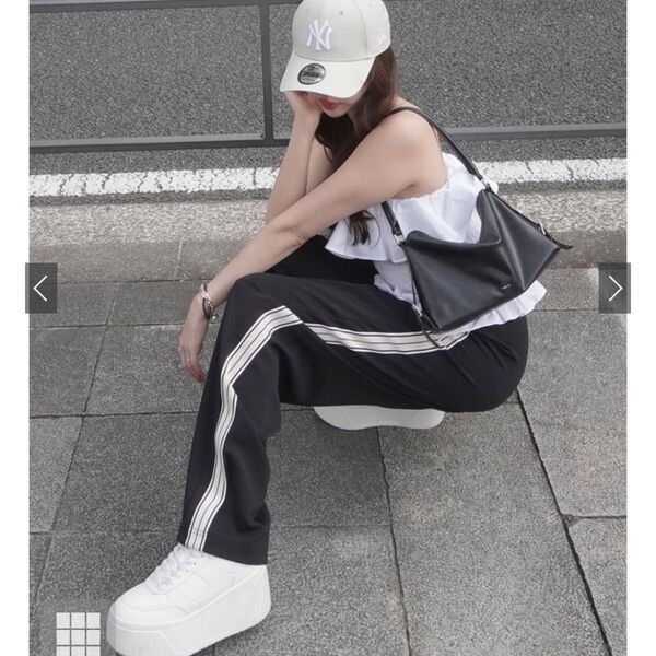 GRL ru1224 サイドラインストレートパンツ パンツ