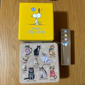 カルディ猫缶とスヌーピー缶 3個セット