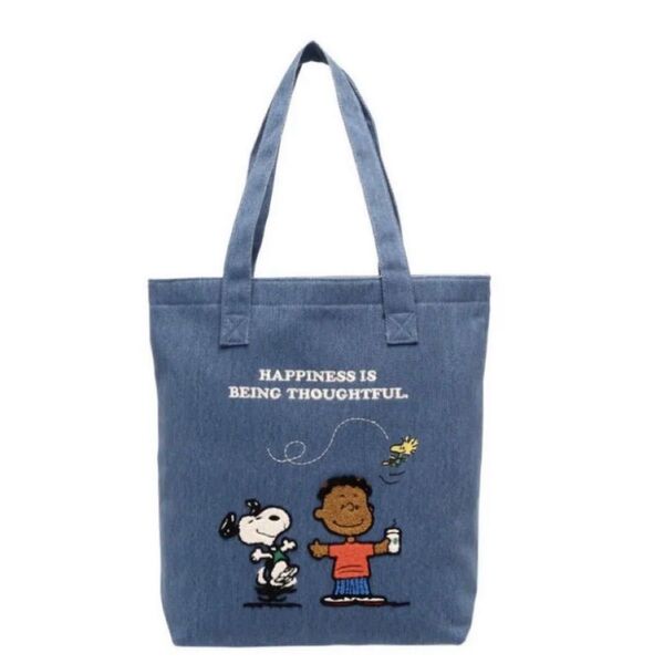 STARBUCKSxPEANUTS♪ スヌーピー トートバッグブルー スタバ SNOOPY エコバッグ