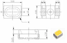 3020 LEDチップ　グリーン 5個セット！ Chip LED SMD_画像2