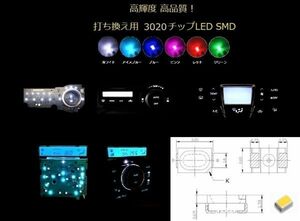 3020 LEDチップ　アイスブルー 20個セット！ Chip LED SMD