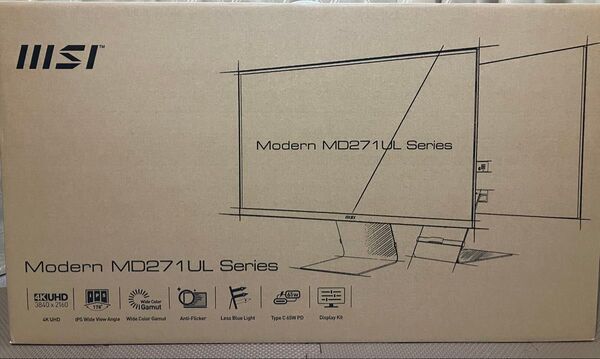 MSI 27インチ ビジネス・クリエイター系4Kモニター Modern MD271UL