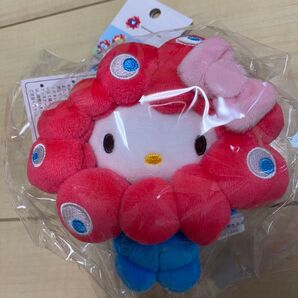 大阪関西万博 ミャクミャク キティちゃん サンリオ カラナビ付き ぬいぐるみ 新品