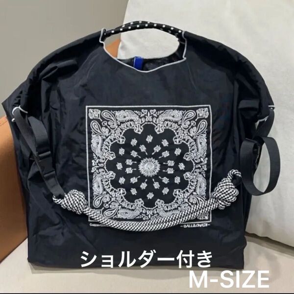 刺繍バッグ バンダナ ペイズリー柄 トートバッグ エコバッグ ショッピングバッグ ショルダーストラップ付き Mサイズ