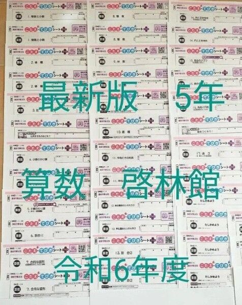 【最新版】カラーテスト 5年 算数 ぶんけい 啓林館 小5 1年分 2024年4月〜2025年3月