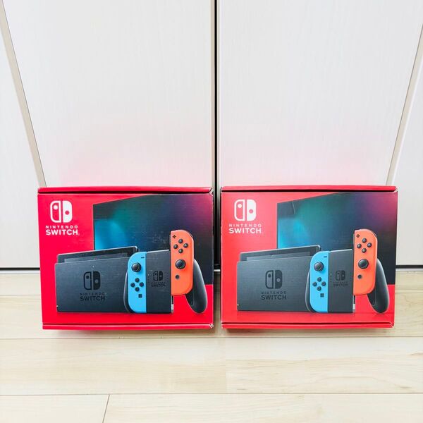 【未使用】2台セット バッテリー強化版 Nintendo Switch ニンテンドースイッチ 本体 ネオン
