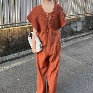 【SHEIN】Vネックジャンプスーツ LL
