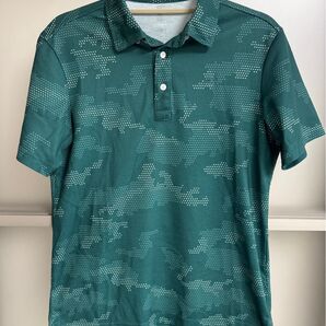 ☆美品☆ニューバランスGOLF メンズ半袖シャツ グリーンカモ柄 4サイズ 半袖ポロシャツ ゴルフシャツ