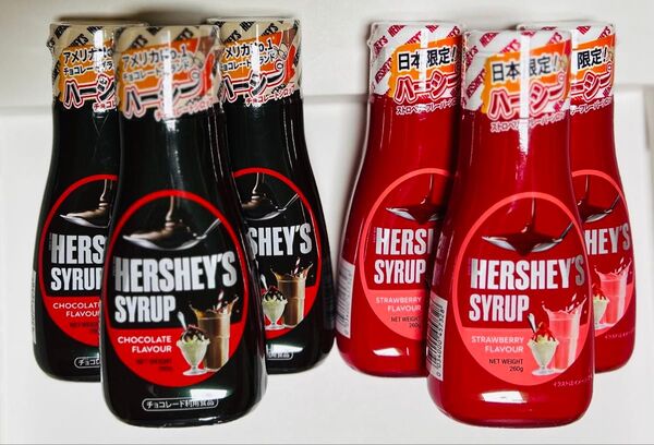 ミニおりがみランダム1枚 ハーシーチョコレートシロップ3本 ストロベリーフレバーシロップ3本 2種6本 シロップ トッピング