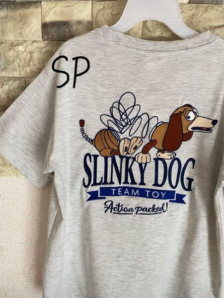 ディズニー ピクサー トイストーリー スリンキー いぬ 刺繍 半袖 tシャツ レディース 小さいサイズ SP