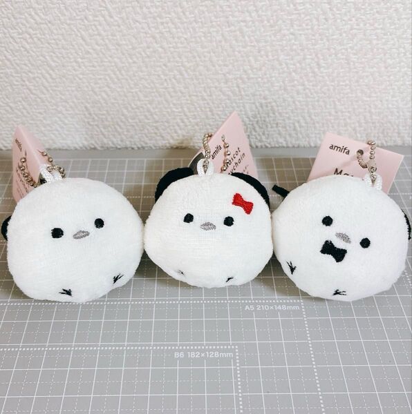 店舗品薄 新品 ふわふわ シマエナガ ぬいぐるみ マスコットキーホルダー 3点セット まとめ売り キーチェーン ストラップ 可愛い