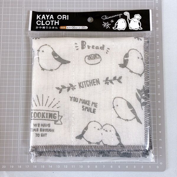 新品 シマエナガ かや織りふきん キッチンクロス 布巾 フキン掃除 キッチン 洗面所 綺麗 薄手 台ふきん ふきん 1枚