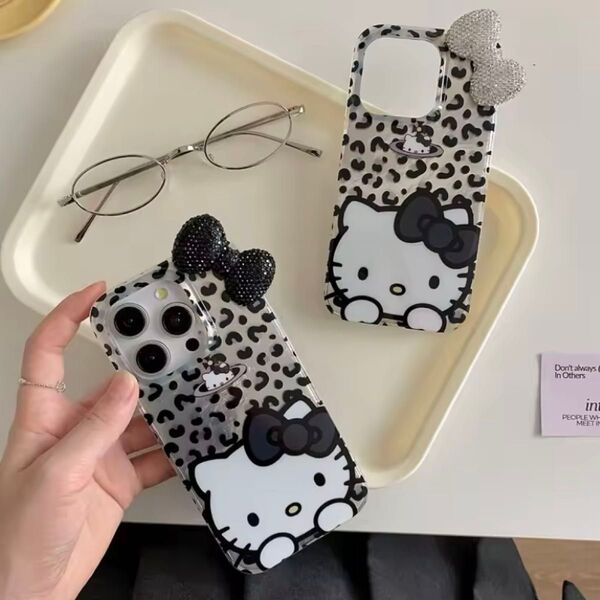 ハローキティヒョウ柄 iPhoneケース iPhone ケース スマホケース アイフォン スマホ