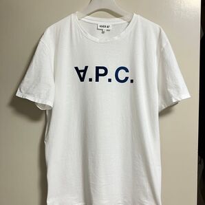 A.P.C. Tシャツ 逆ロゴ Mサイズ 紙タグあり /半袖 /ホワイト/apc