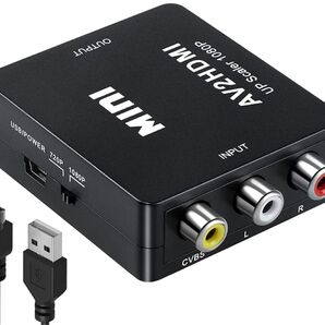 RCA to HDMI 変換コンバーター AV to HDMI 3色端子 変換アダプタ