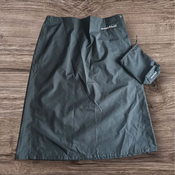 【美品】mont-bell モンベル レインラップスカート ダークグレー L