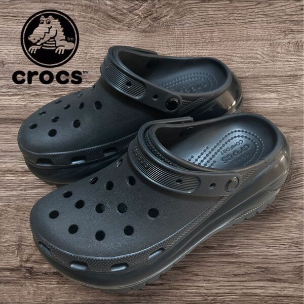 CROCS クロックス メガクラッシュ クロッグ 厚底 サンダル ブラック 25