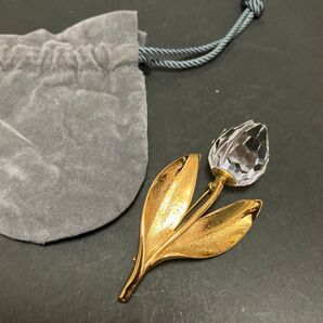 SWAROVSKI スワロフスキー 大きなチューリップ ブローチ 新品保管品
