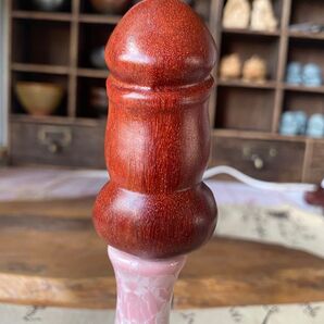 高級木材 紅木彫り 古美術 縁起物 根付 女性器 女陰 春画 子宝 男根 高級木彫り 高さ7.5cm 置物 オブジェ 民芸品