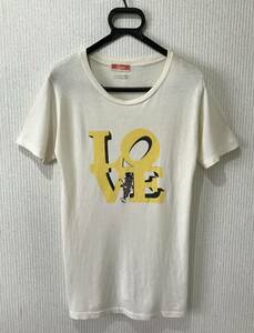 ＊リルアーモンド LIL ALMOND ピーナッツマン プリント 半袖Tシャツ トップス 米国製 S 　BJBJ.G