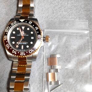 【中古】ジャンク稼働品 機械式 自動巻き腕時計カフェオレ