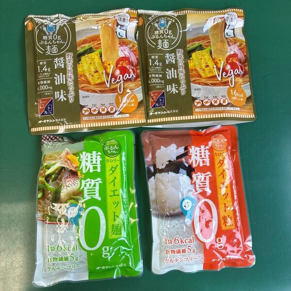 オーミケンシ ぷるんちゃん麺 醤油味2袋 ダイエット粒 ダイエット麺