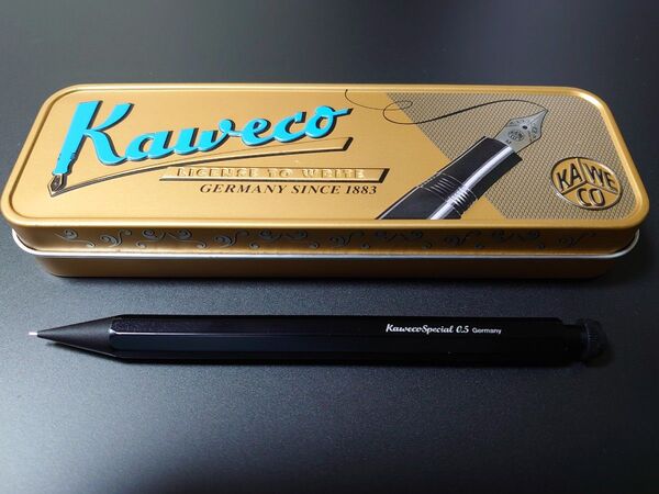 カヴェコスペシャル シャープペンシル 0.5mm ブラック アルミケース、ギャランティ、説明書、シールあり Kaweco