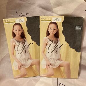 未開封品 GUNZE グンゼ Tuche ラメバイアス ブラック 黒 つま先切り替えなし ライン トゥシェ M-L