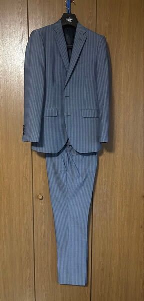 Le Chic スーツ上下セット ストライプ 薄いライトブルー A6