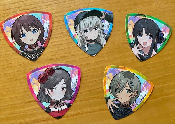 ガールズバンドクライ ピック型ステッカー 5種セット 非売品 アニメイト トゲナシトゲアリ ノベルティ