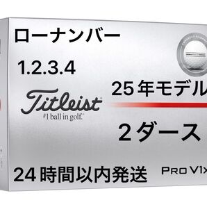 タイトリスト プロV1X PROV1X AIM Enhanced ゴルフボール 2025年モデル ローナンバー 2ダース(24個)