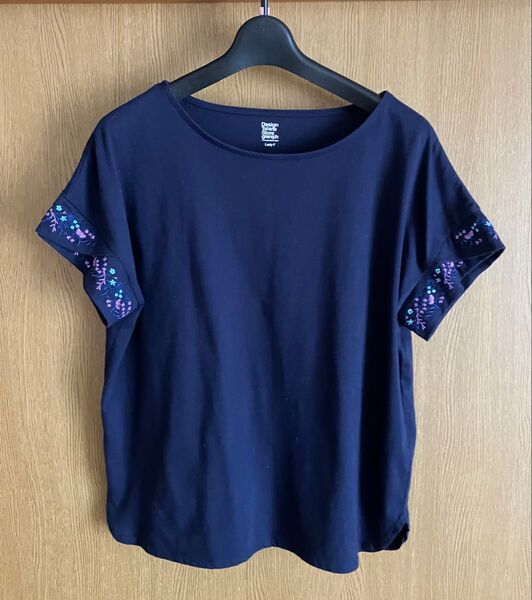 グラニフ 袖刺繍カットソー Tシャツ フリーサイズ
