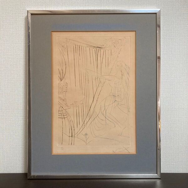 【真作保証】サルバドール・ダリ 銅版画 直筆サイン 額装 絵画 版画