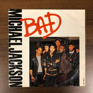 即決 (名盤7inch) Michael Jackson / Bad (side b: I Can't Help It収録） オランダ盤 DANCE DISCO名盤, ROCK Soul