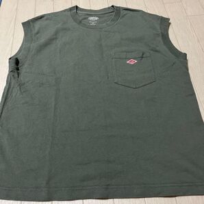 DANTON ポケットTシャツ カーキ Lサイズ