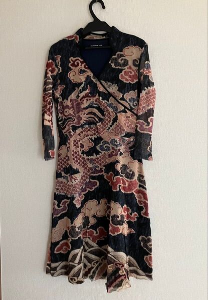 ヴィヴィアンタム vivienne tam パワーネットワンピース ドラゴン 美品 40