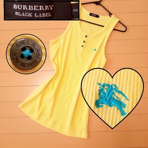 【Y2K】BURBERRY バーバリー タンクトップ ホースロゴ刺繍 平成ギャル ノースリーブ