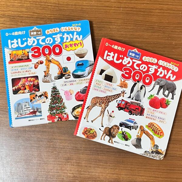 はじめてのずかん300 図鑑 絵本 英語 2冊セット