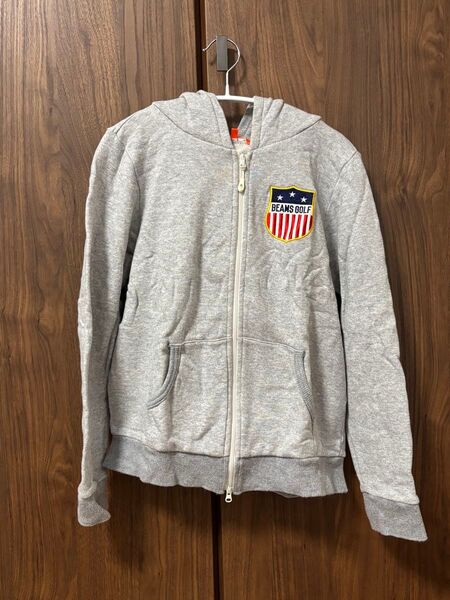 BEAMS GOLF ジップアップパーカー グレー