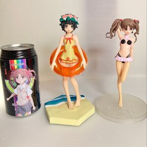 とある科学の超電磁砲 3点おまとめ出品 箱無し 初春飾利 白井黒子 とある飲み物貯金箱 フィギュア 玩具 美少女