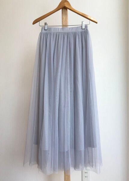 《美品/即日発送》#全日本婦人子供服工業組合連合会チュール フレアロングスカート