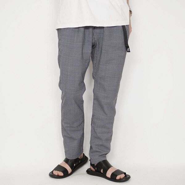 GRAMICCI × 417 EDIFICE 別注 SLACKS PANTS【M】ネイビーチェック グラミチ GMP-18S323