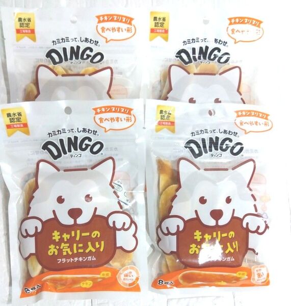ディンゴ フラットチキンガム 8枚入り×4袋 硬さレベル2