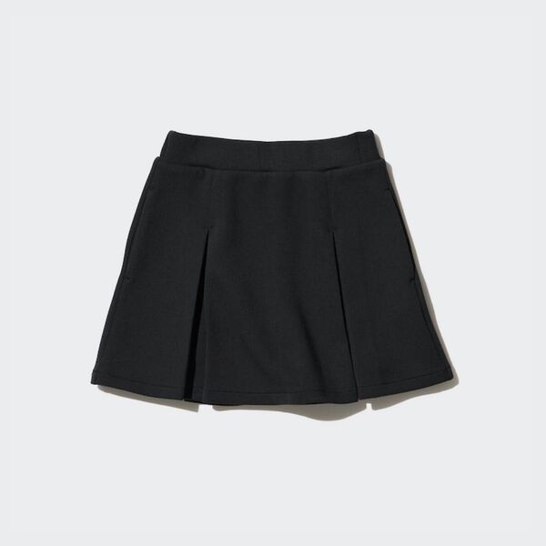 ドライスウェットミニスコート インナーパンツ付き UNIQLO ブラック 160 ユニクロ ショートパンツ